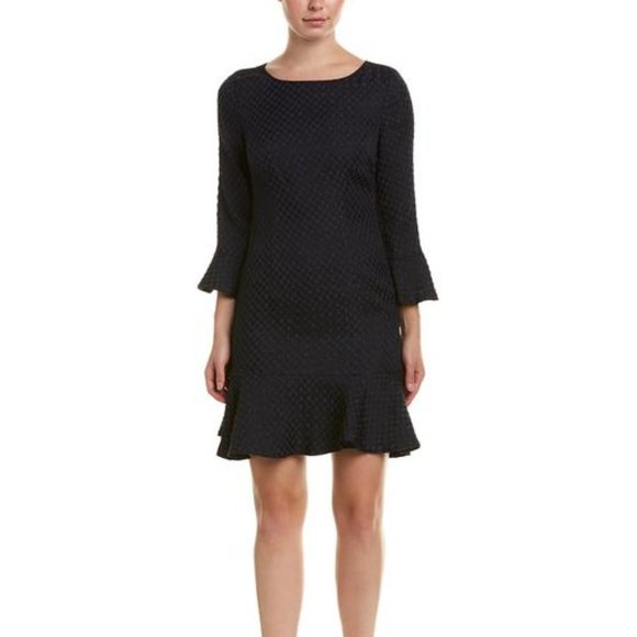 Karl Lagerfeld Dresses & Skirts - Karl Lagerfeld Houndstooth Jacquard Flounce Hem Dress 6